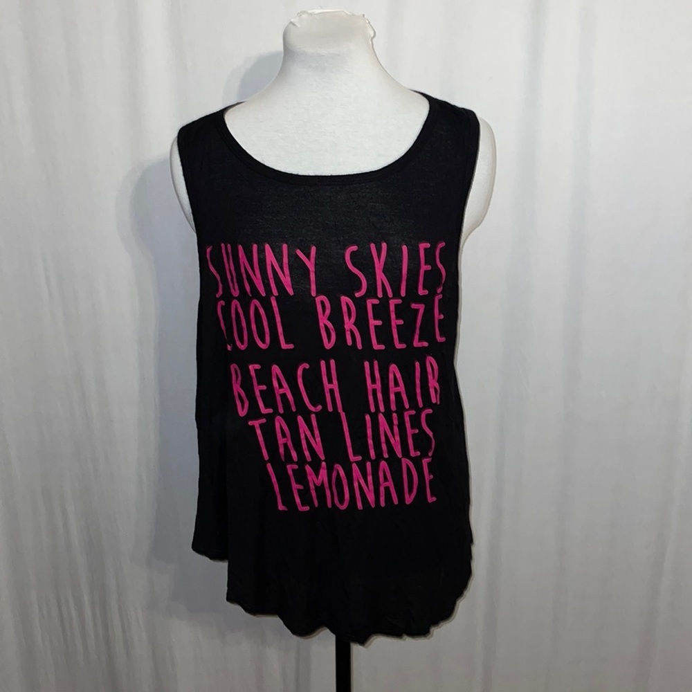 Miss Popular Beach Tee Black Large